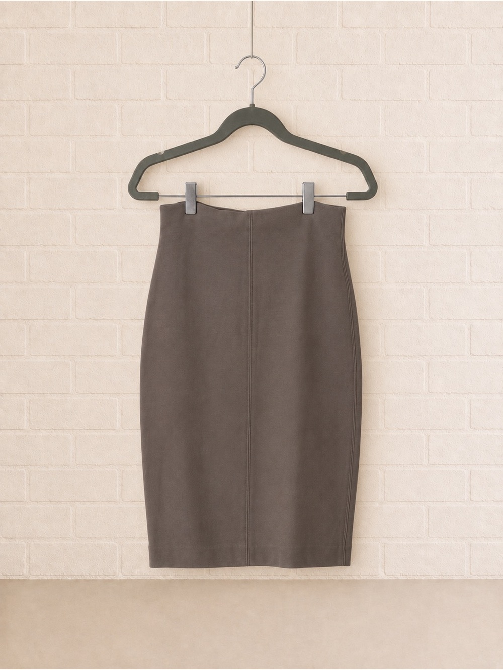 Aritzia Taupe High-Rise Pencil Skirt